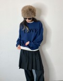 Navy Fonts Sweater #241252